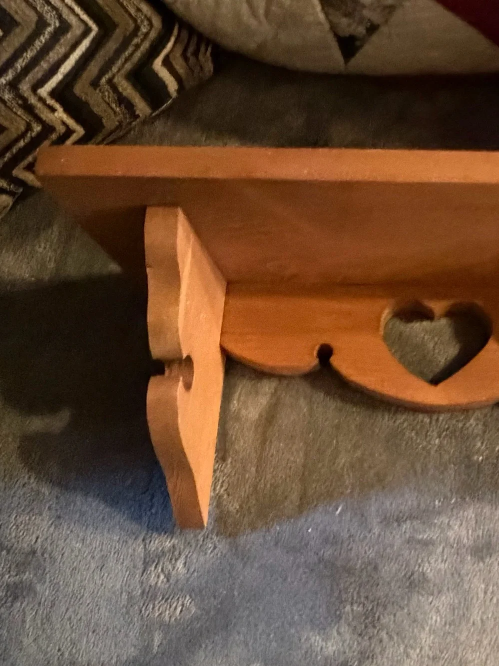 Rustic Heart Accent Wall Shelf - Brown
